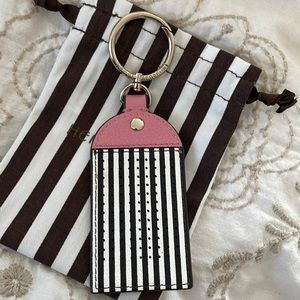 Henri Bendel Pink/Centennial Stripe Luggage Tag